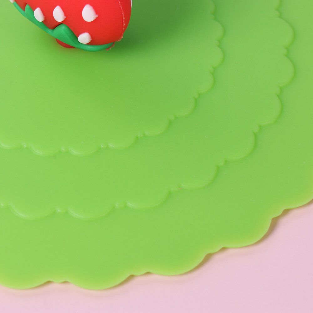 10CM Cute Cartoon Silicone Cup Cover Heat-resistant Leakproof Sealed Lids Tea Coffee Mugs Dustproof Suction Cap Home Supplies