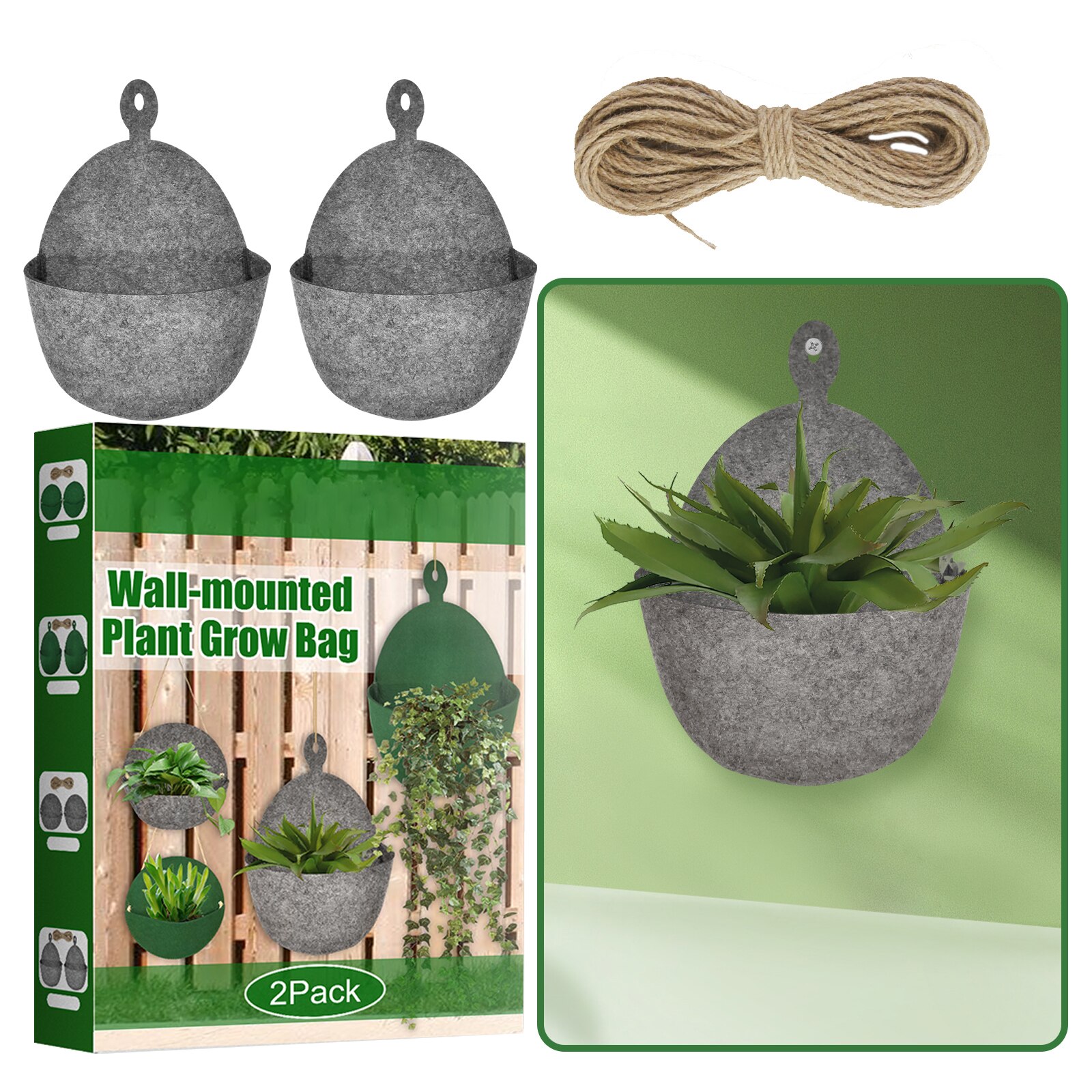 Worki robić uprawy roślin 2 paczki wiszące filcowe donica ogrodowa garnki pojemnik na kwiaty akcesoria robić domu na zewnątrz ogrodów