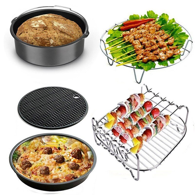 Friteuse à Air 7 pouces de , accessoires pour friteuse à Air Gowise Phillips Cozyna et sécurise, adaptés à tous les modèles 3.7 4.2 5.3 5.8QT: Full set 3