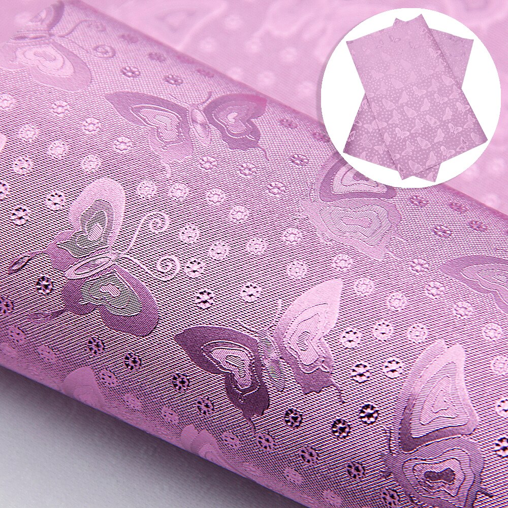 Bump Textured Faux Leather Sheets Butterfly Solid Color Synthetic Leather Fabric Roll 30x140cm for DIY Earrings Hair Bows Crafts: 13pink