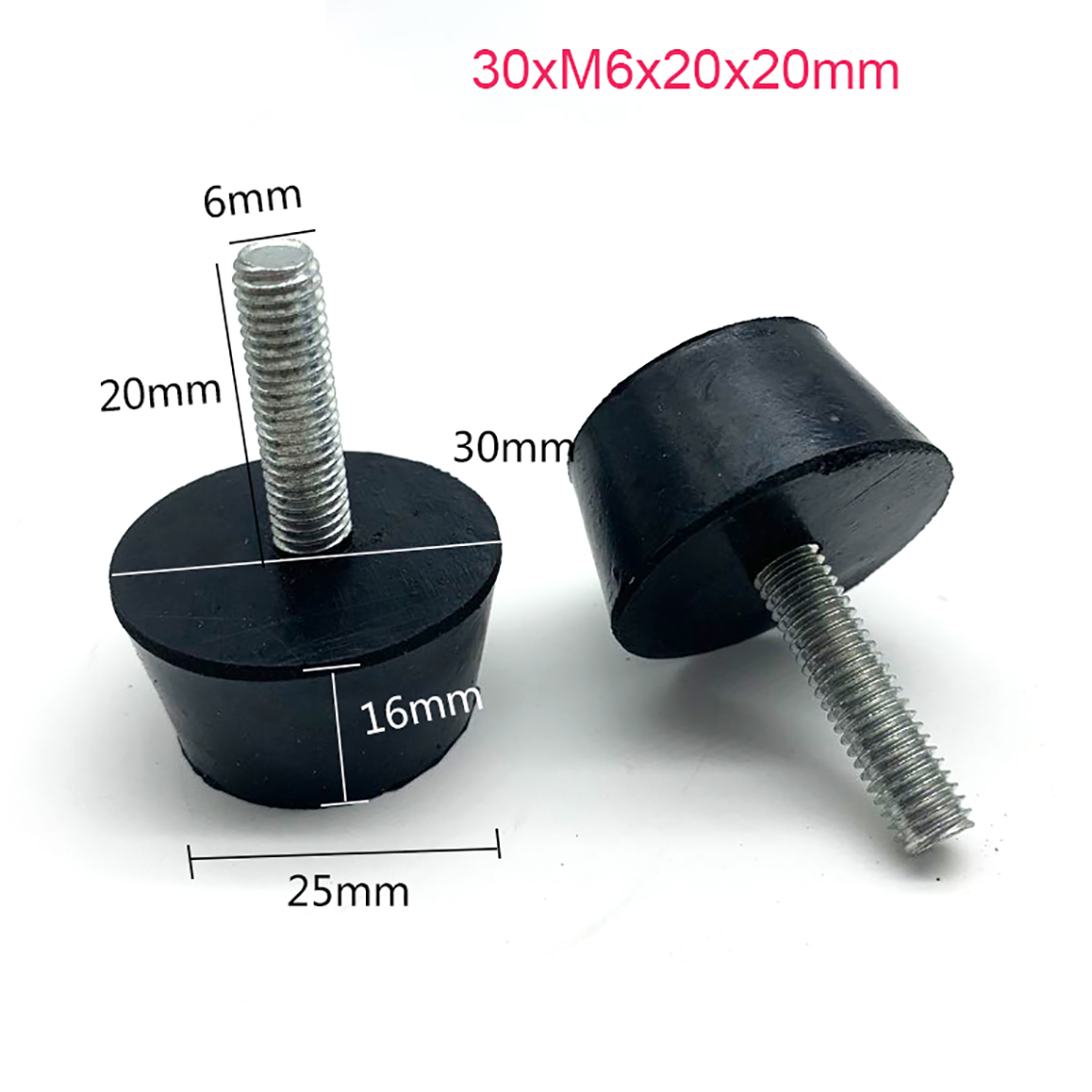1-10Pcs M6 M8 M10 Black Rubber Adjustable Feet Pad Screw Chairs Furniture Leg Table Leveling Feet Pad Screw Anti-skid
