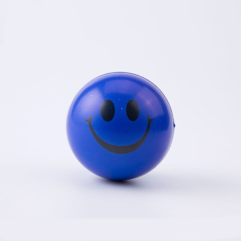 5 pz/lotto 6.3cm sorriso viso schiuma palla spremere palla antistress giocattolo mano polso esercizio PU palle giocattolo per bambini