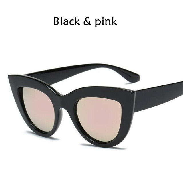 Cat eye kvinder solbriller tonet farve linse mænd vintage formede solbriller kvindelige briller blå solbriller mærke: 1