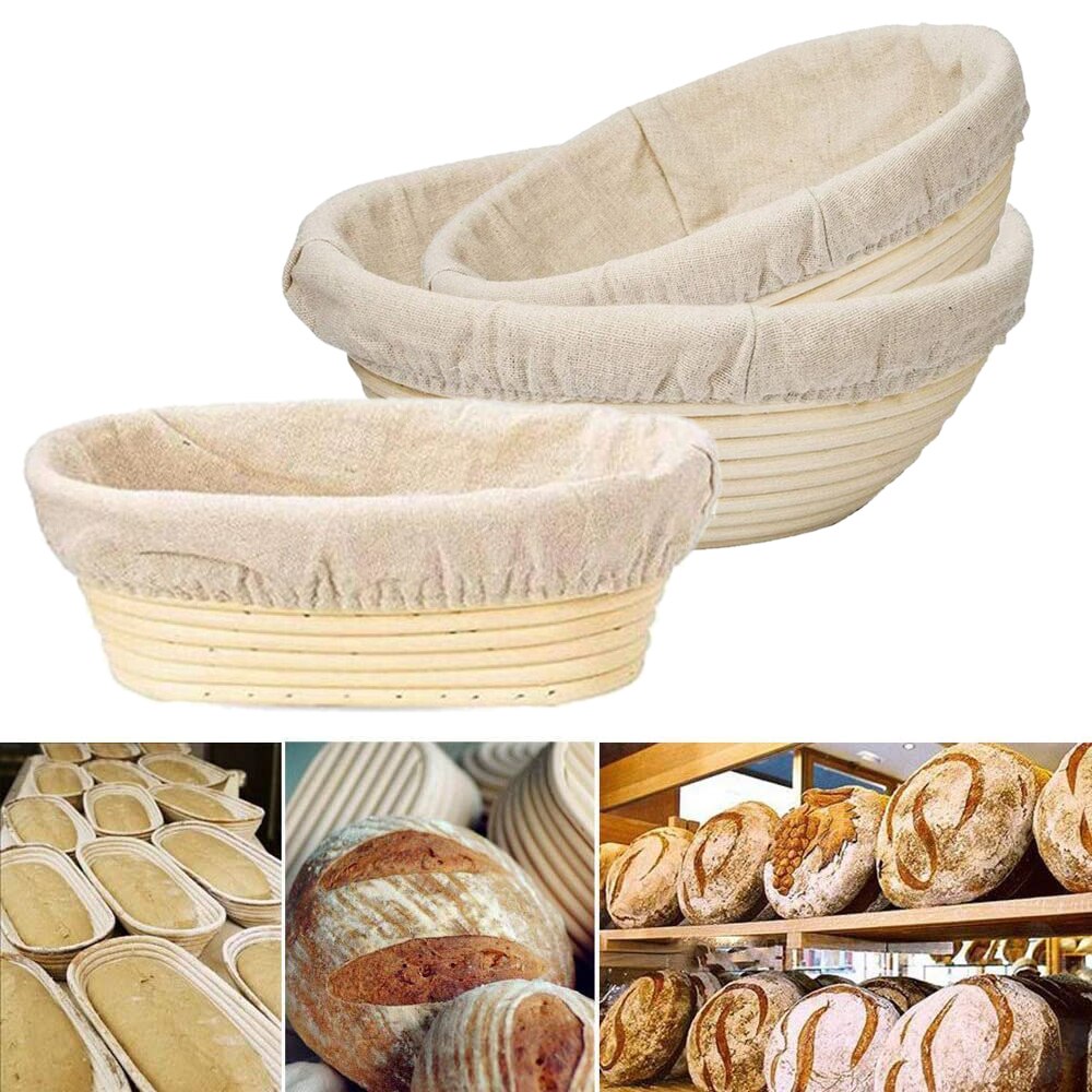 Round /Oval Banneton Bread Basket Brotform Bread Fermentation Rattan Basket Dough Mass Bread Proofing Proving Basket DIY Tool