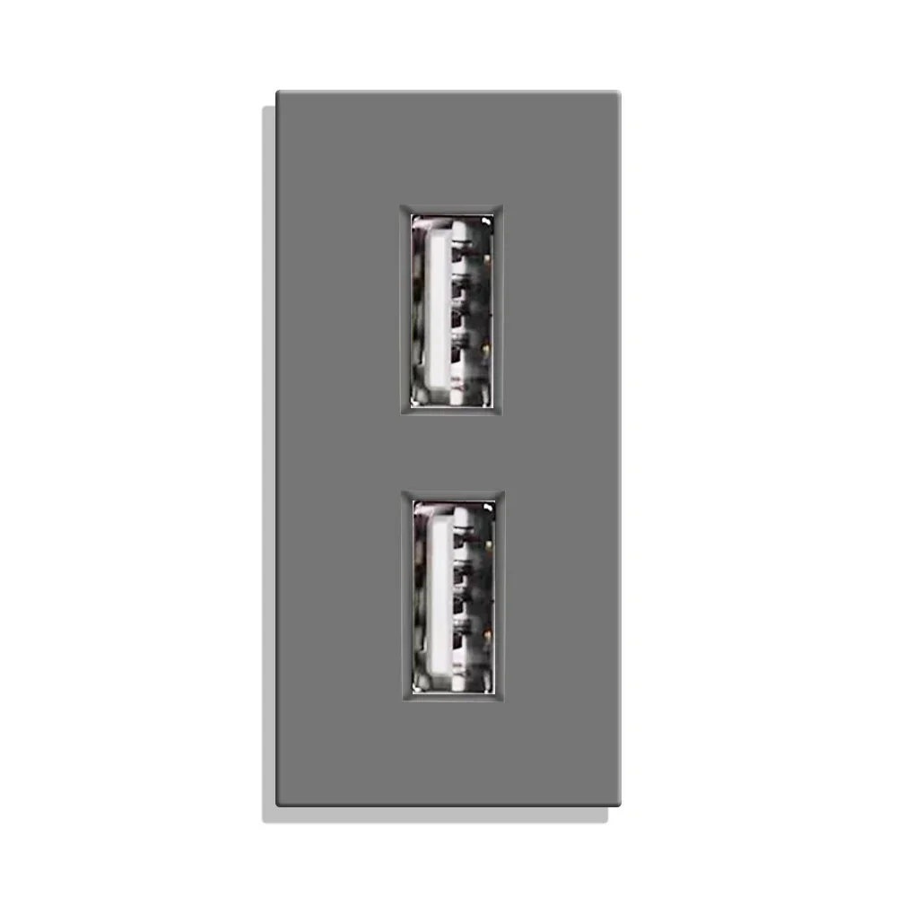 Bingoelec glassbryter stikkontakt med glassbryter med wifi stikkontakt veggkontakter lysbryter usb  rj45 kat 6 grå gjør-det-selv funksjonsdeler