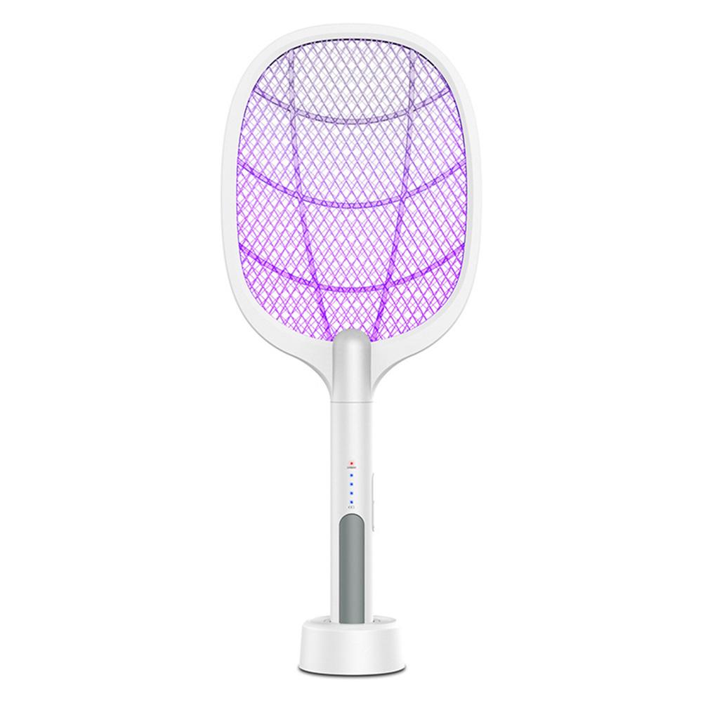 Hjemme elektrisk fluesmækker usb genopladelig fluesmækker stor myggemorder bug zapper ketcher til indendørs udendørs: B