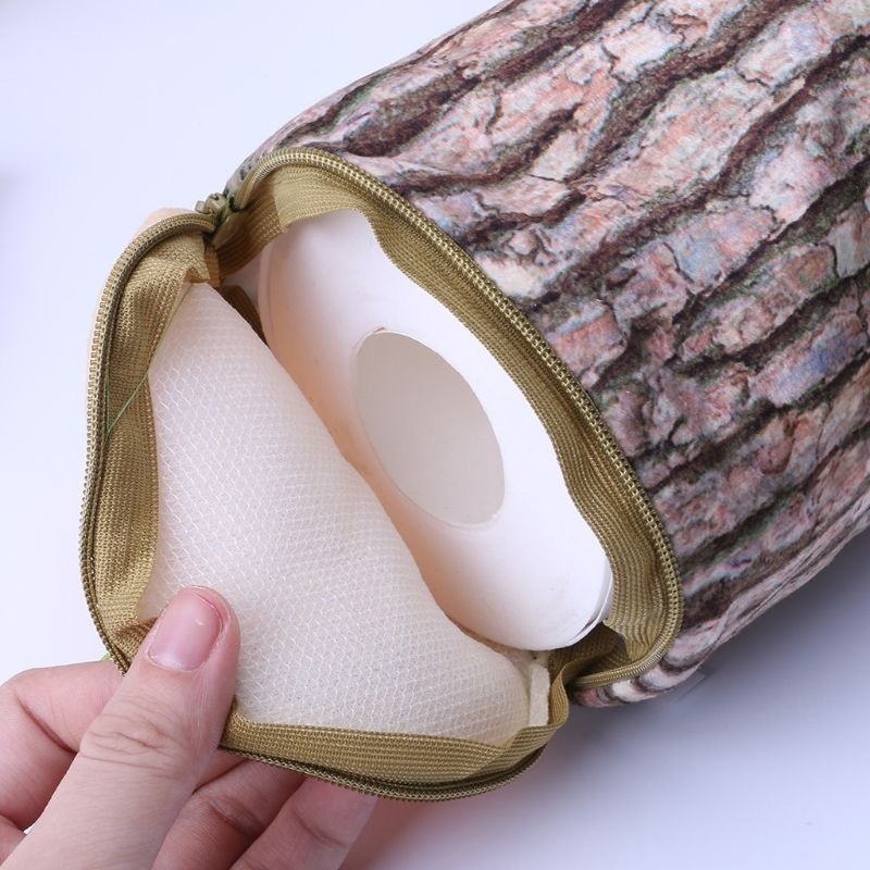 Imitation Tree Bark Tissue Box Napkin Paper Storage Holder Home Office Decor LBShipping