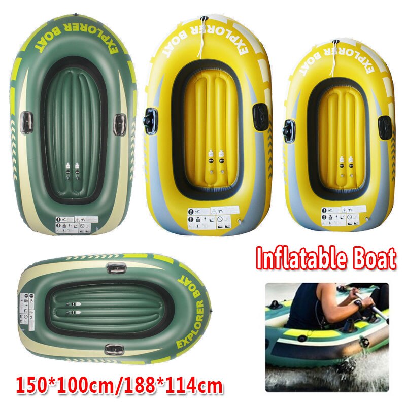 1/2 person pvc oppblåsbar robåt kajakk tykkere kano roluftbåt for drifting dykking fiske strand svømmebasseng drift o