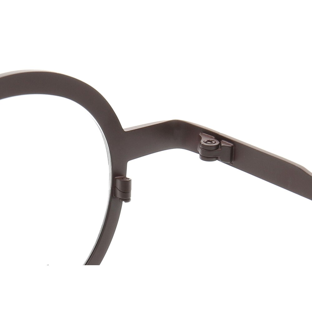 Naisten pyöreät silmälasikehykset miesten retrosilmälasikehykset puhdasta titaania metalliset täyskehykset rento kevyet reseptilasit