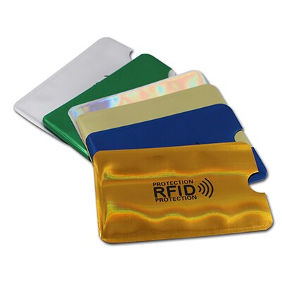 6pcs Multicolor Anti Rfid Blocking Reader Lock Bank Card Holder ID Card Case Rfid Protection Metal Credit Card Holder Aluminium: Multicolor