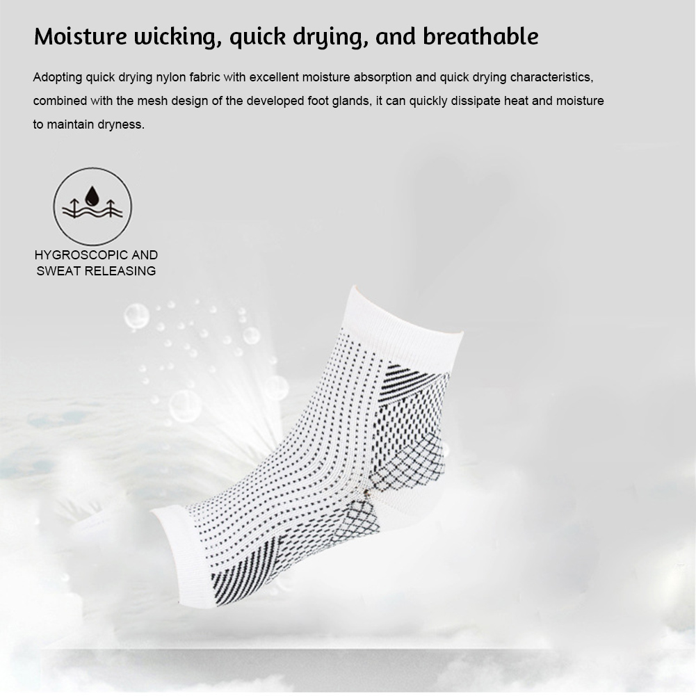 2 Paar Compressie Sokken Enkelcompressiemouwen Beugels Boog Ondersteuning Neuropathie Soothe Sokken Voor Dames Nano Sotesocks Voor Mannen