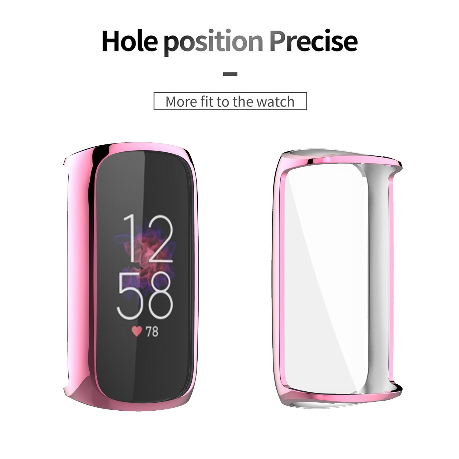 Protective Case For Fitbit Luxe Screen Protector Watch Cover For Fitbit Luxe Watch Band Bumper Plating TPU Durable Case Shell
