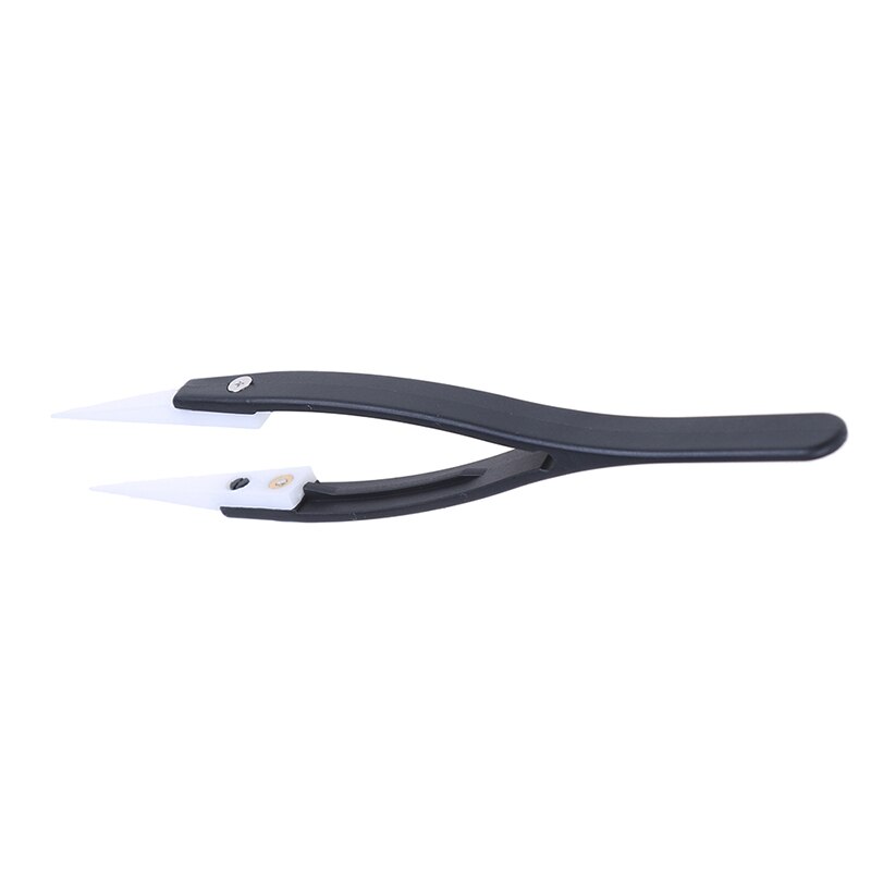 1pc 130 10mm anti-zuur keramische pincetten van kunststof met fijne puntige punten en hittebestendigheid