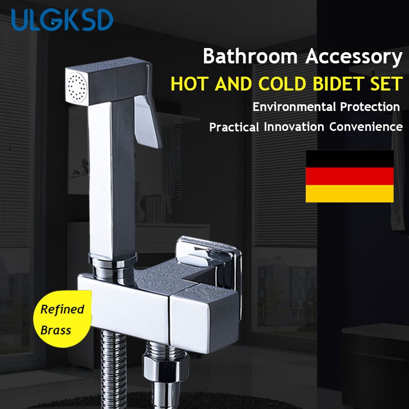ULGKSD Bidet Kranen Chrome Messing Sproeier Nozzle en Koud Water Para