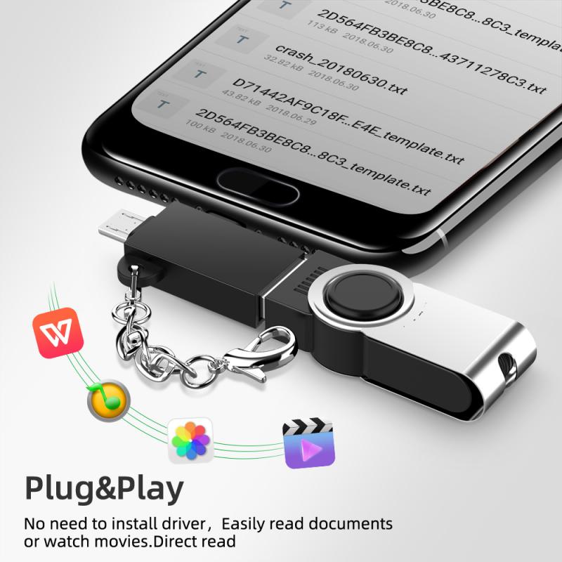 2 In 1 Otg Adapter Converter Type-C + Micro + Usb 3.0 Adapters Converters, voor Samsung Xiaomi Huawei Etc Android Mobiele Telefoon