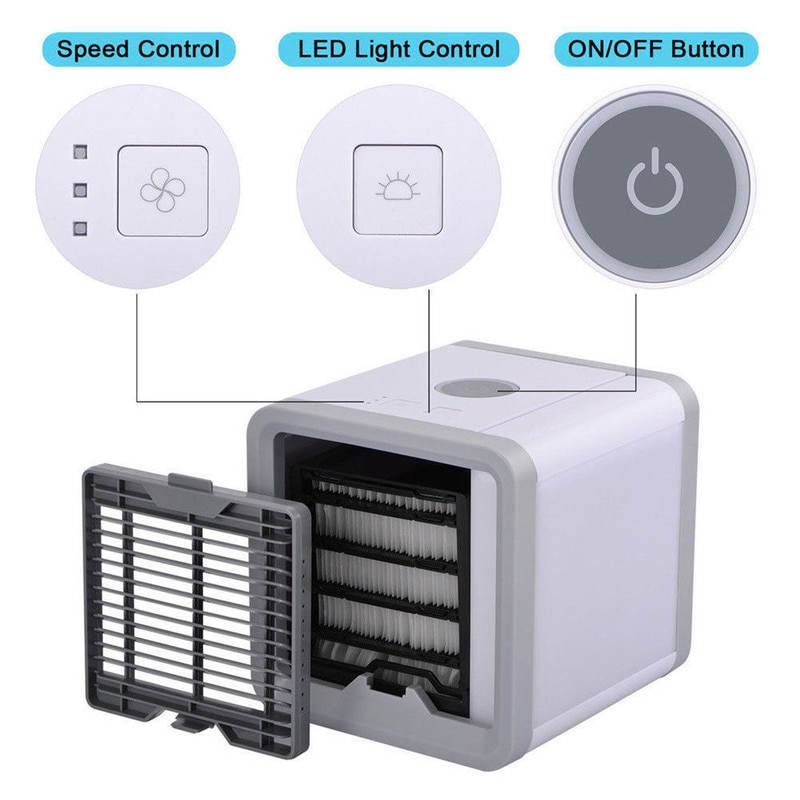 Mini Portable Air Conditioner Fan Personal Space Cooler The Quick Easy Way to Cool Any Space Home Office Desk Air Conditioning