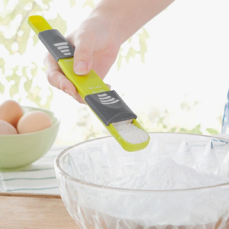 Adjustable Measuring Spoon Plastic Milk Seasoning Flour Scoop with Scale Kitchen Measuring Cups