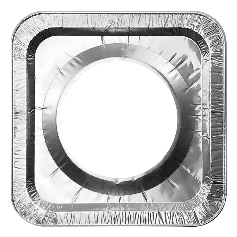 Protectores de cocina de Gas, cubierta de aluminio, revestimiento de lámina protectora, antiadherente, reutilizable, para estufa de Gas, alfombrilla de limpieza gruesa, círculo, 10 Uds.