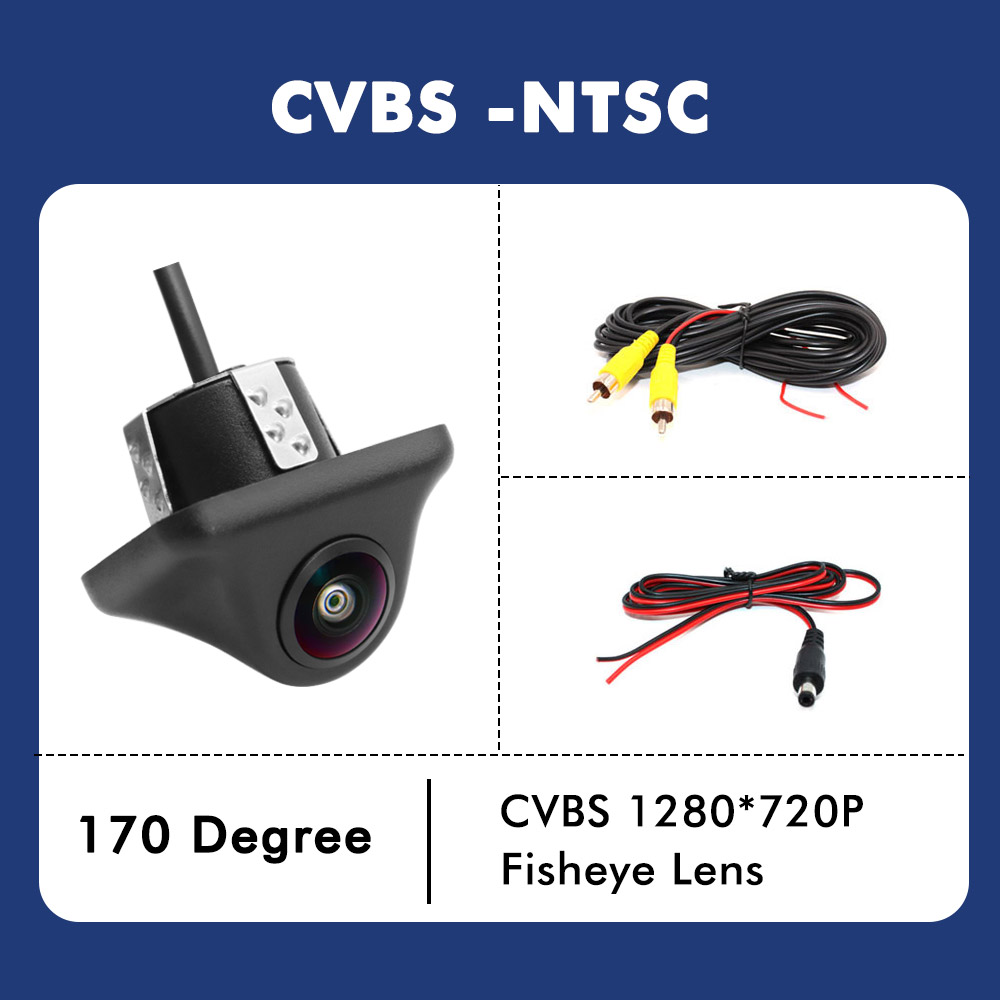 Smartour 4k ahd 1920*1080p Auto Rückfahr kamera Rückansicht HD Nachtsicht 180 "Fisheye Objektiv Auto Parken Vorderseite Aussicht Unterstützung: Schwarz