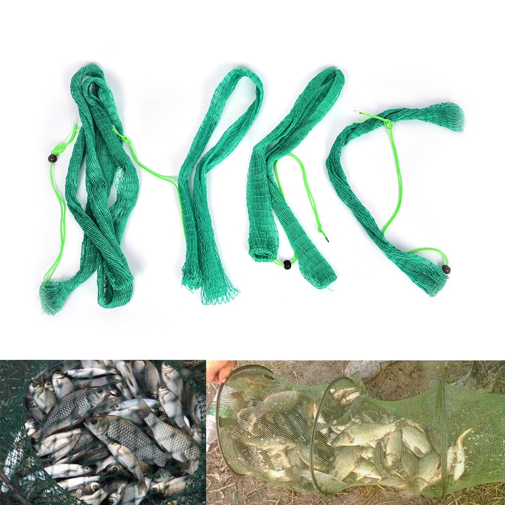 Filet de pêche Super Long 3m/2m/1.5m/1m en fil épais, sac de Protection en maille de poisson, filet de poche, matériel de pêche