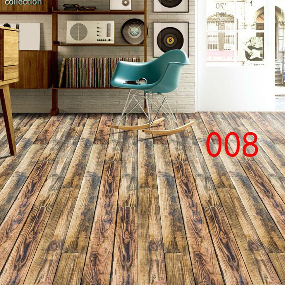 20X50 Cm Simulatie 3d Houten Vloer Stickers Stickers Stickers Tegel Art Floor Muurstickers Stickers Diy Keuken Badkamer decoratie: H