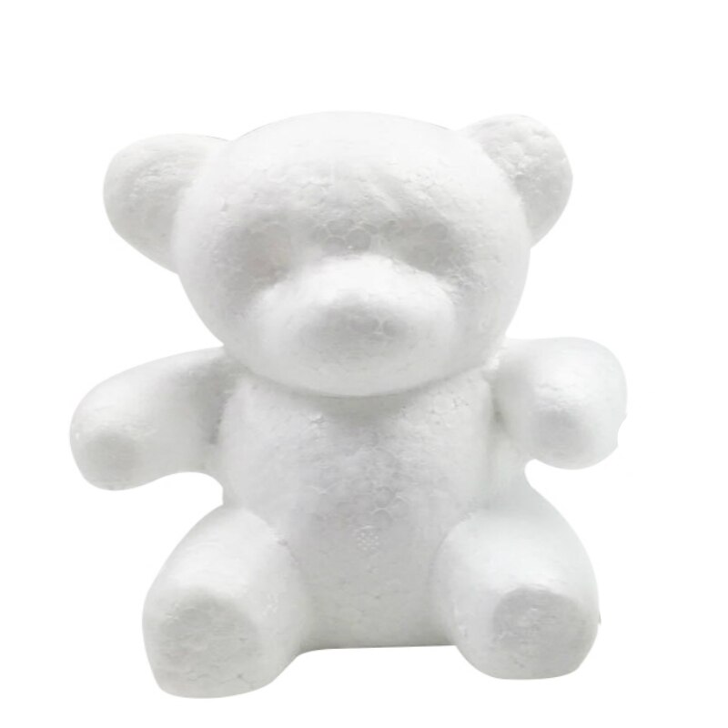 15*10cm modélisation polystyrène polystyrène mousse ours modèle fait à la main matériel bricolage ours fête de noël décoration fournitures: 20x13cmFlower Bear