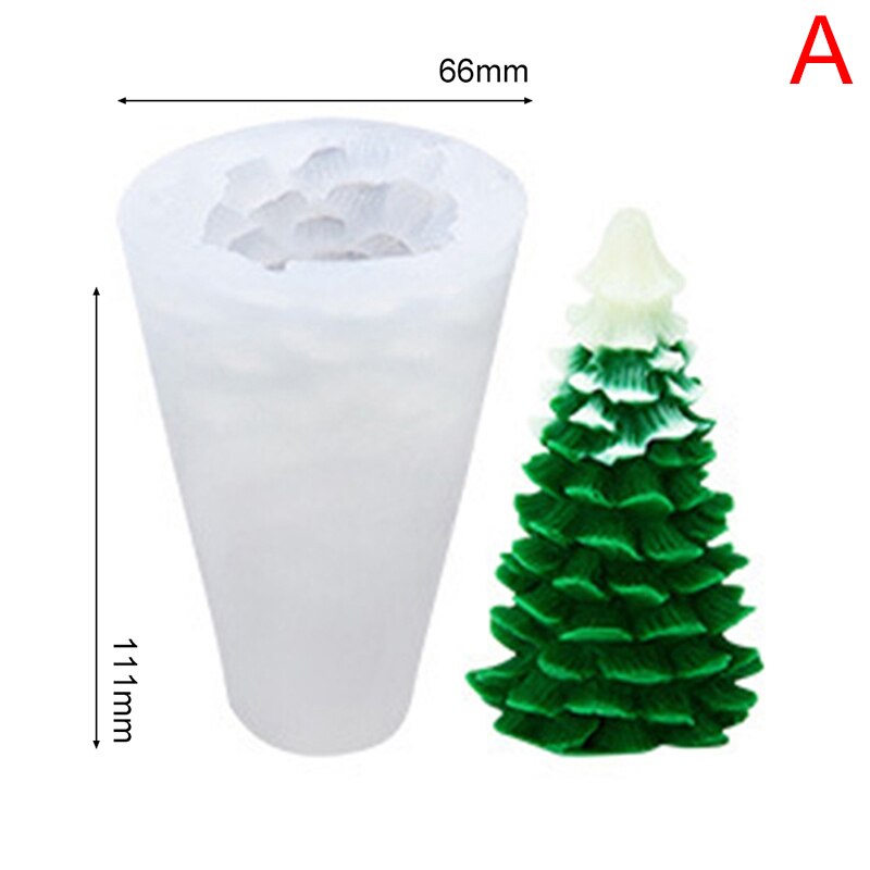 Moule bougie noel arbre de noel pomme de pin flocon de neige bougie Silicone moule: A
