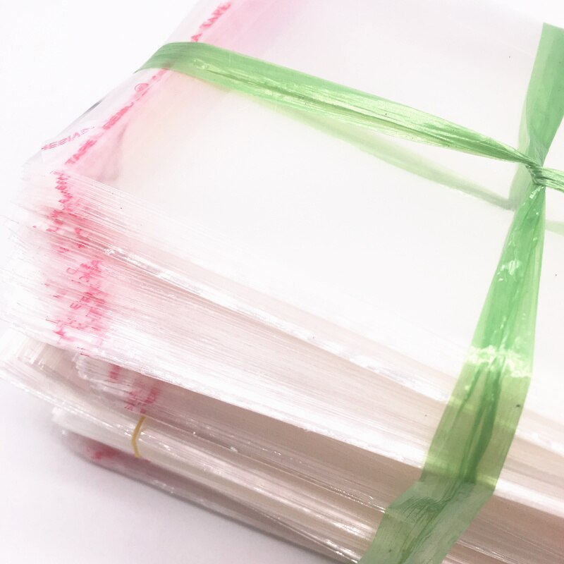 Sac en plastique Transparent avec joint auto-adhésif pour la fabrication de bijoux, sac en plastique, emballage en Poly de violoncelle, sac OPP: 10x15