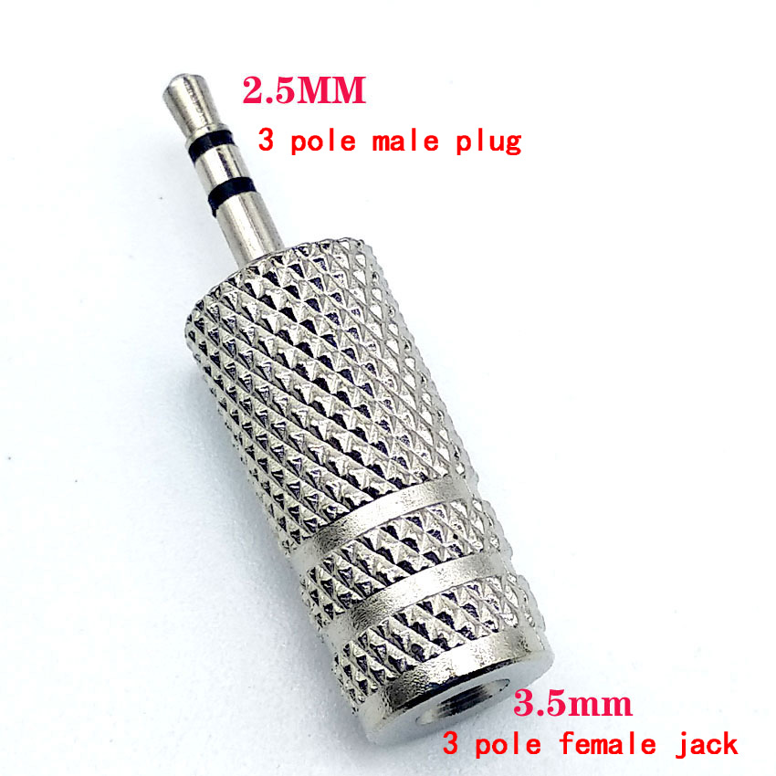 2,5mm/3,5mm zu Stecker Buchse Audio Stereo Zweikanal-Anschluss adapter Stecker Konverter Kabel verlängerung Anschluss Zubehör DIY: Black