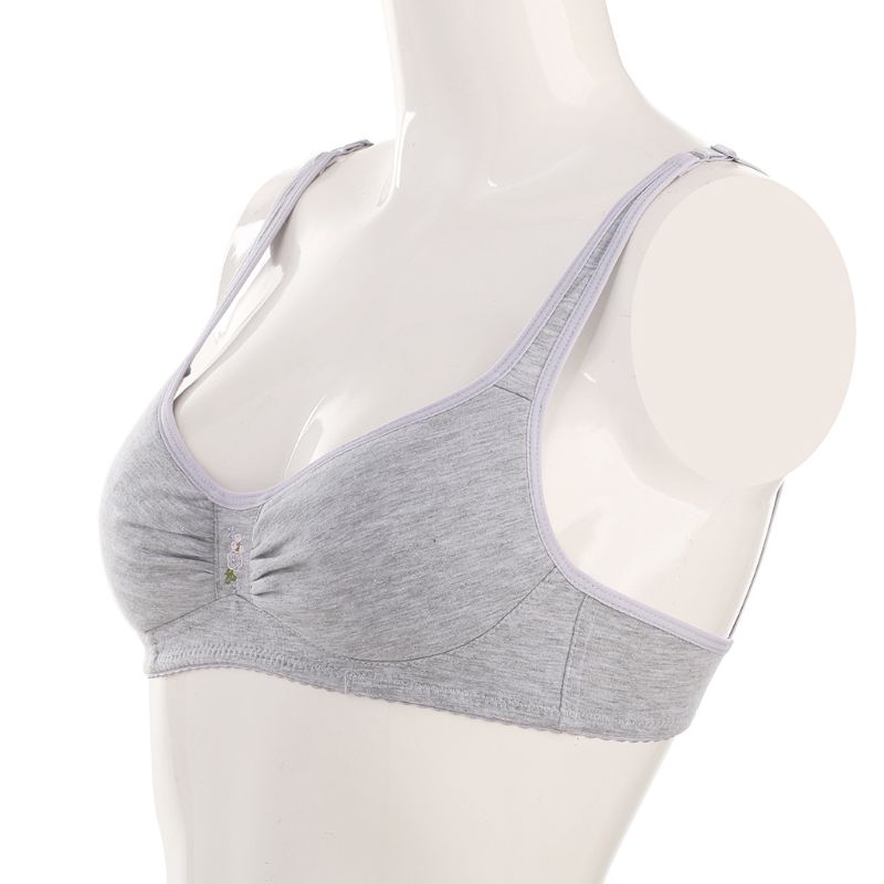 Jonge tienermeisjes katoenen geborduurde ademende trainingsbeha tienermeisjes ondergoed kind kleine bh tienertops kleding
