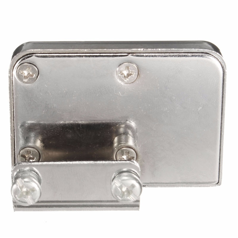 1 Set Double Glass Cabinet Door Lock Cam Key Showcase Display Locking with 2 Keys