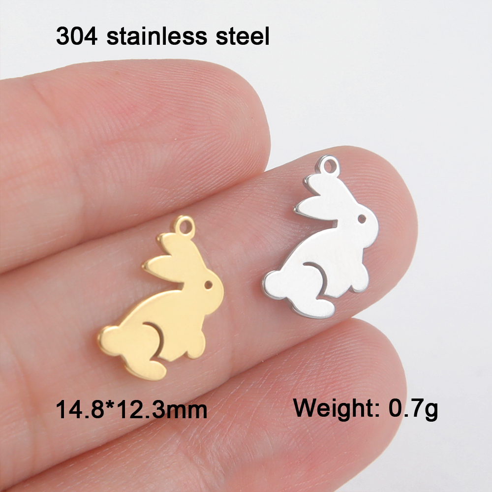 EUEAVAN 5 stks Dier Rvs Charms Kat Vlinder Poot Libel Vissenstaart DIY Hanger Ketting Sieraden Maken Accessoires: Goud / Blue Zinc Plated