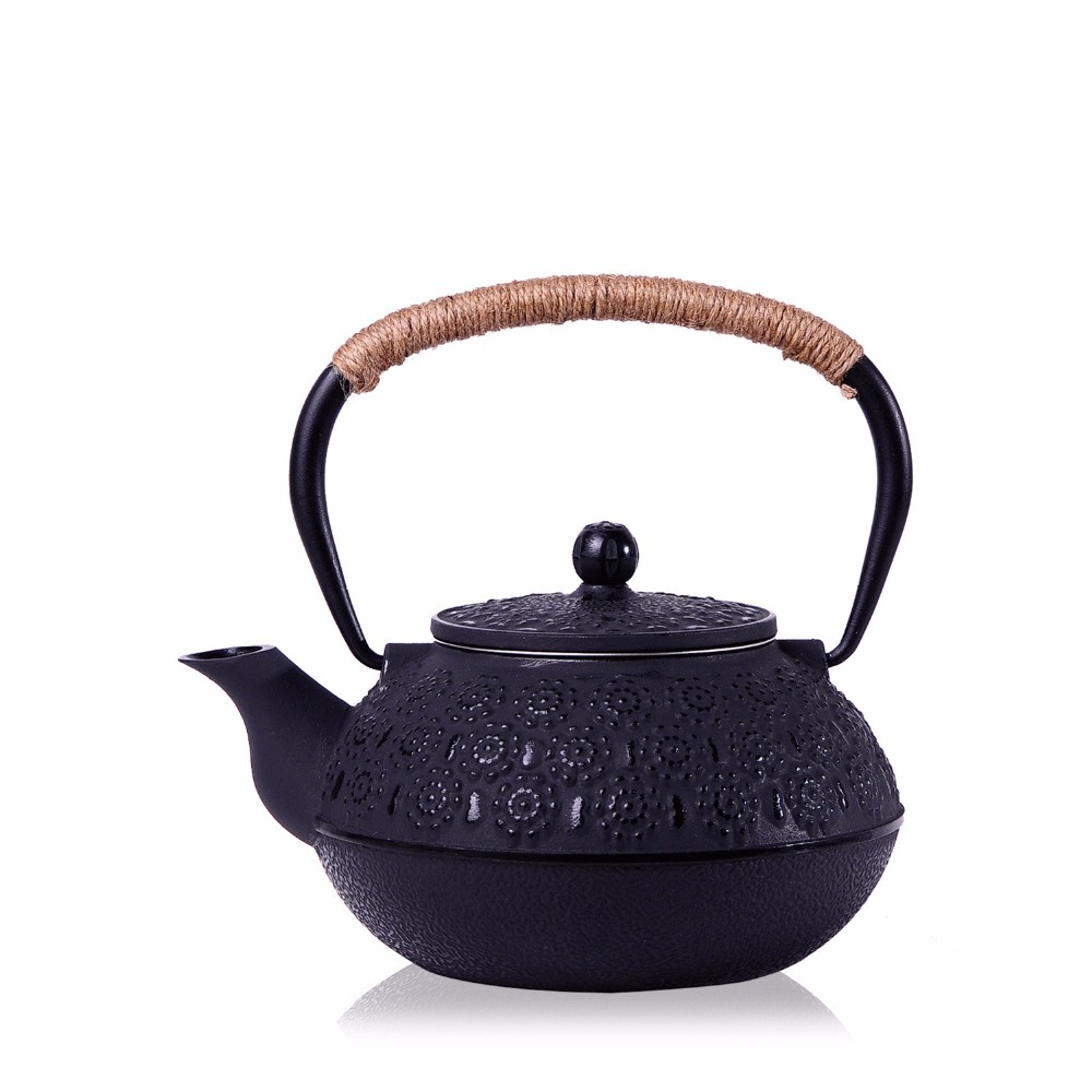7 Chioces Cast Iron Teapot Set Japanese Tea Pot Tetsubin Kettle Enamel 900ml Kung Fu Infusers Metal Net Filter Cooking Tools