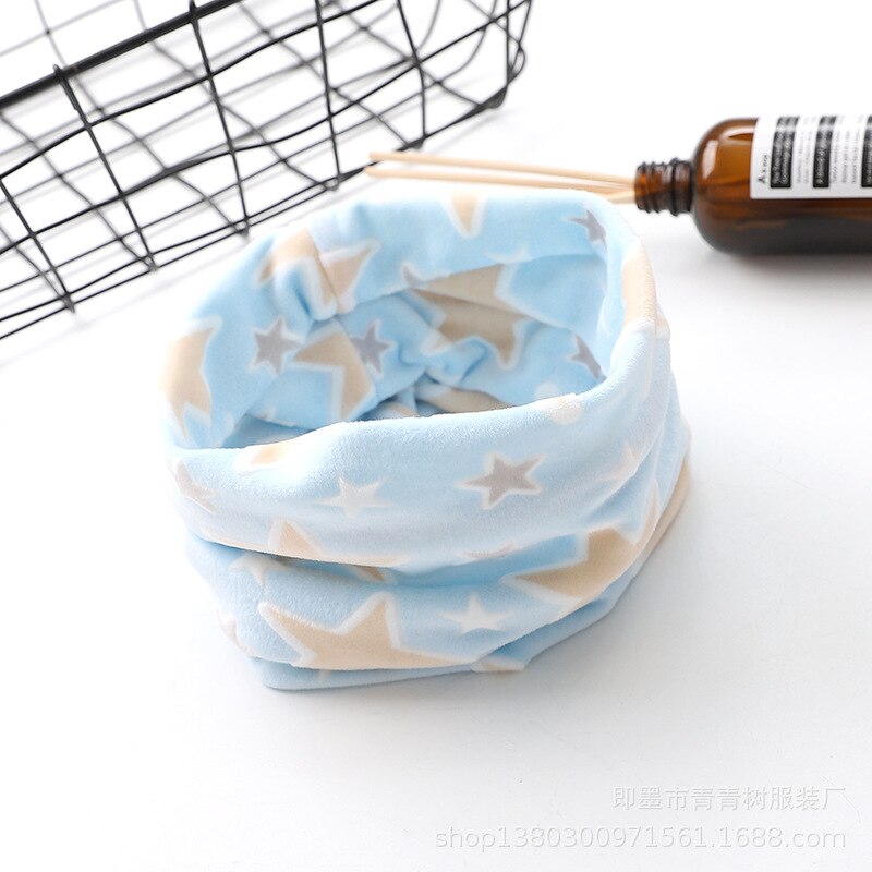 Euerdodo Kinderen Sjaal Kinderen Gezicht Cover Herfst Winter Baby Sjaal Katoen Jongens Meisjes Baby Sjaals Baby Kleding Accessoires: blue star