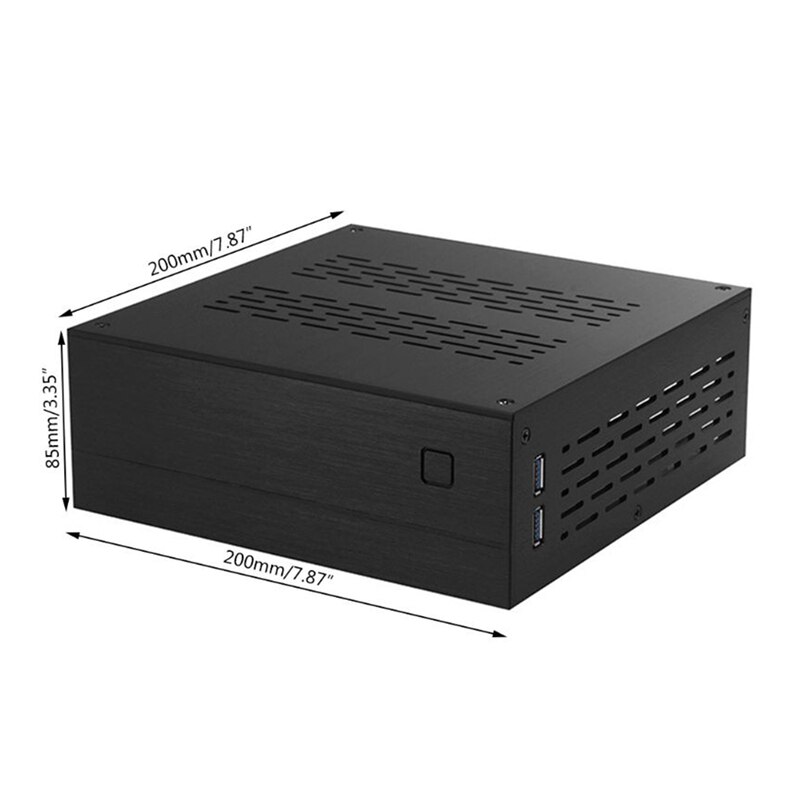 A01 Mini Itx Computer Case Chassis Aluminium Aktetas Home Theater AC-DC Htpc Computer Doos Desktop Pc Behuizing