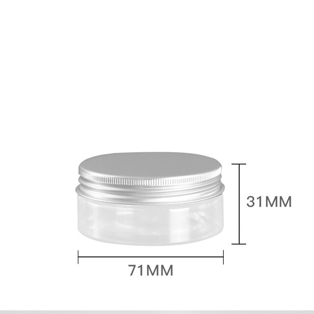 100ml 120ml 150ml klar lille flaske prøve plast kosmetiske beholdere tomme øjenskygge læbepomade ansigt creme krukke potter: 60ml