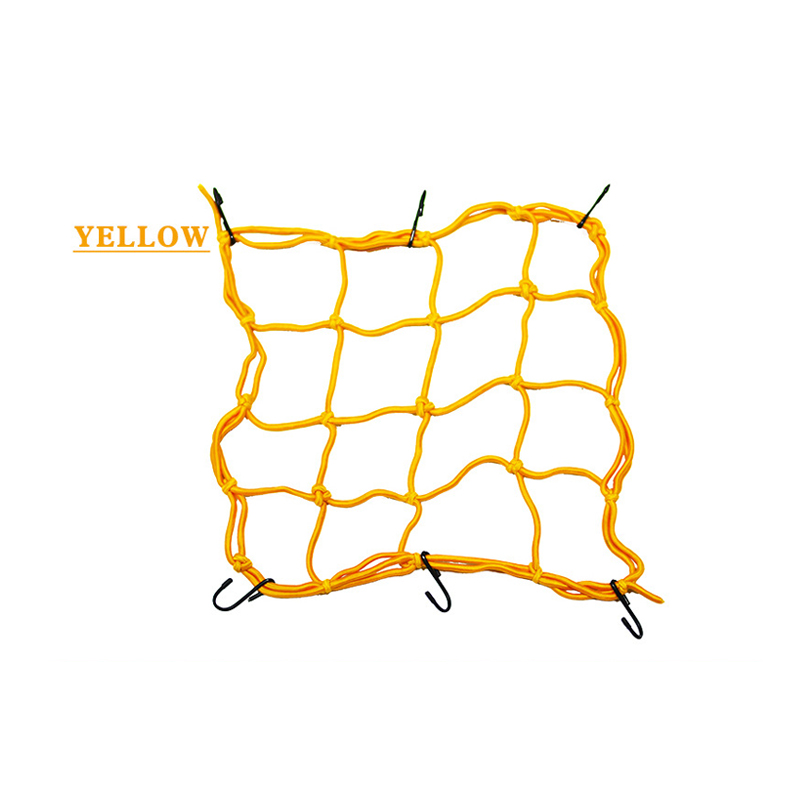 Universal Motor Helm Mesh Opslag Motorhelm Bungee Bagage Houd Brandstoftank Mesh Netto Opslag Cargo organiseren Netto: Yellow