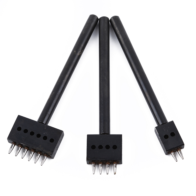 DIY narzędzia kaletnicze 5mm skórzane dziurkacze kaletnicze dziurkacz narzędzie 2 + 4 + 6 ząb narzędzia robić skórzanego dziurkowania