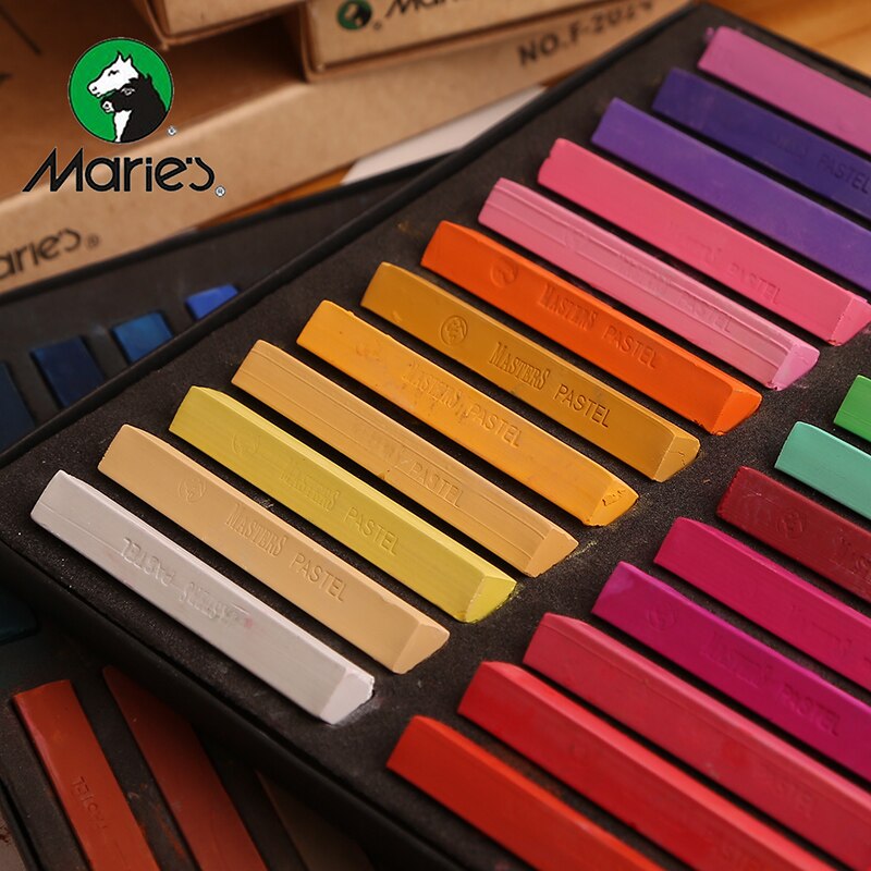 Marie 'S 12/24/36/48 Kleuren Soft Krijtpastelkleuren Set Toner Haarverf Stok Pastels Kids Paints Tekening art Supplies Schetsen