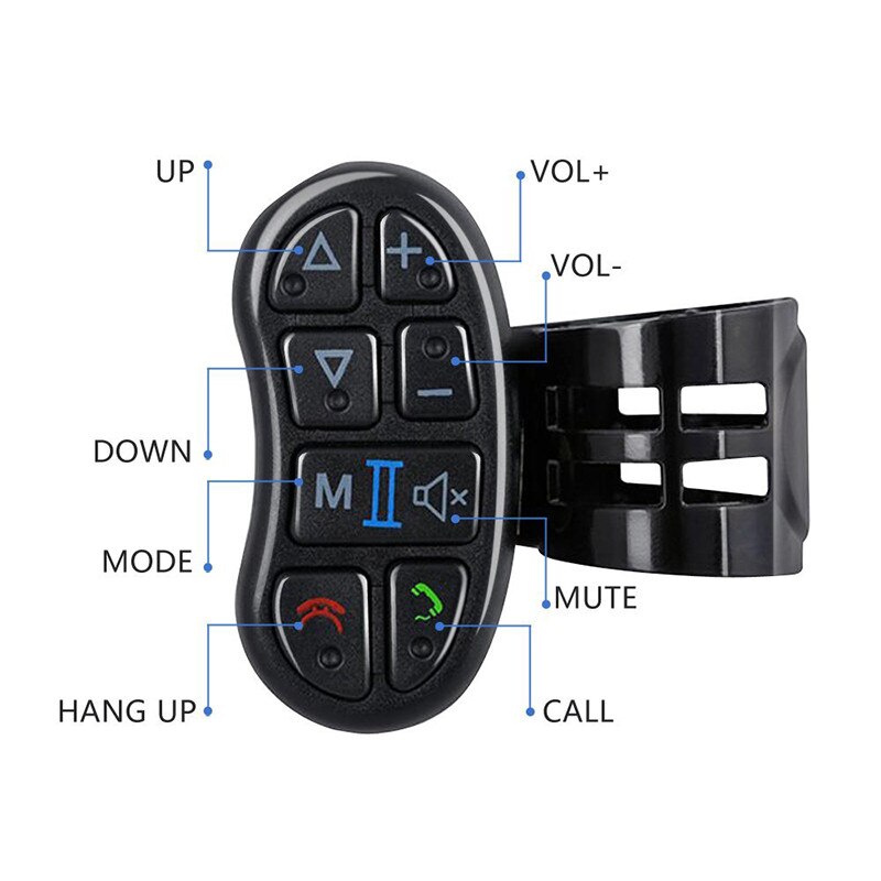 Refit Car Universal Steering Wheel Control Key Button For Android DVD/GPS Navigation Player Bluetooth Phone 8 Mute Key#92013