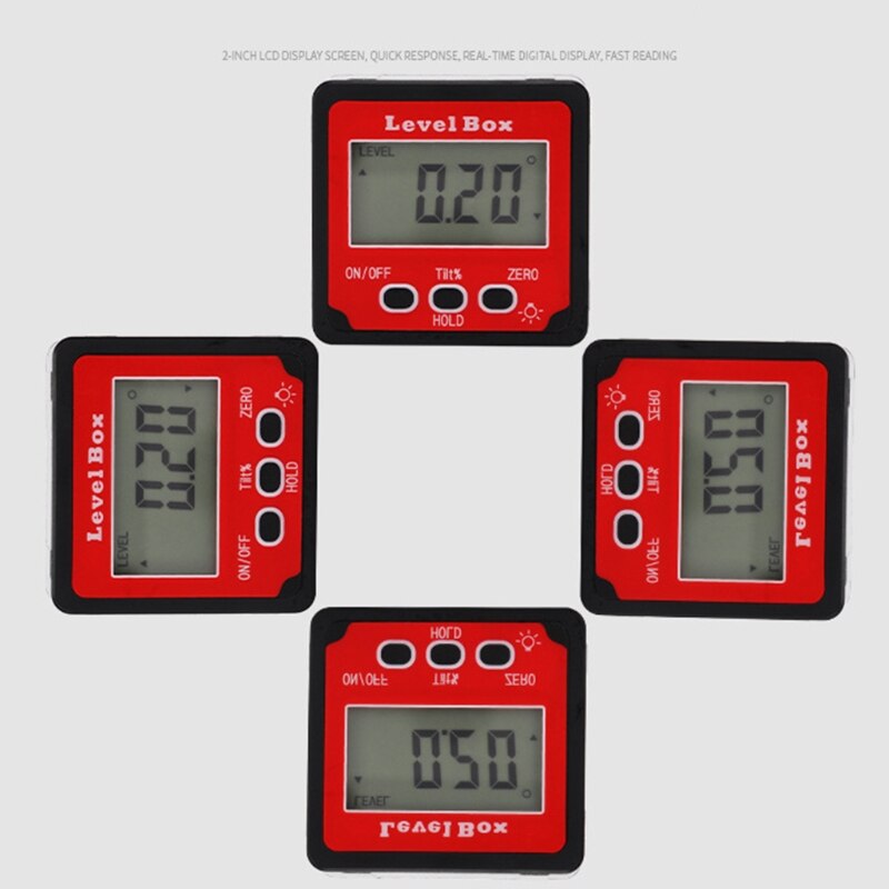 Magnetic Electronic Digital Display Level Inclination Measuring Instrument High Precision Angle Ruler Inclinometer Horizontal