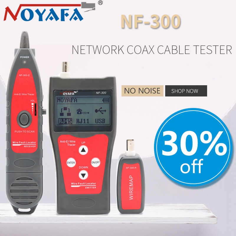 NOFAYA NF-300 Lan tester RJ45 LCD cable tester Network monitoring wire tracker without noise Anti-Interference NF_300