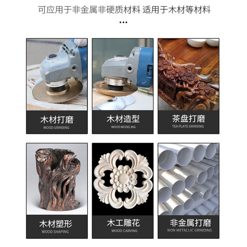 16mm/22mm Grinder Wheel Disc Wood Angle Grinding Wheel Abrasive Disc Tools Rotary Disc Sanding Wood Carving Tool