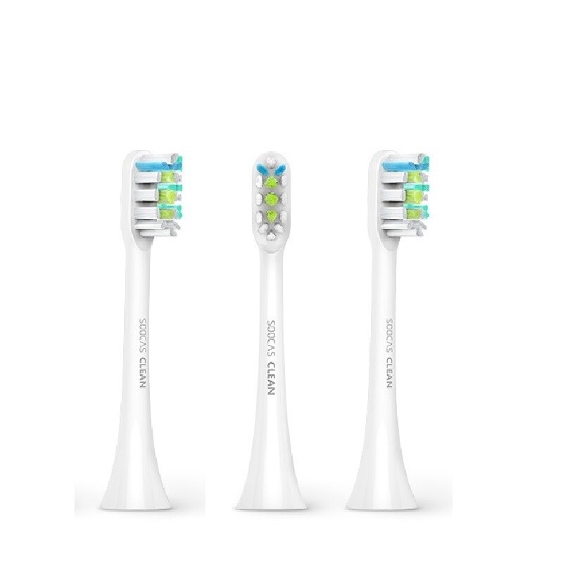 Soocas X3 X1 X5 Vervangende Opzetborstels Soocare X1 X3 Sonic Elektrische Tandenborstel Hoofd Originele Mondstuk Jets Smart Tandenborstel: 3pcs white