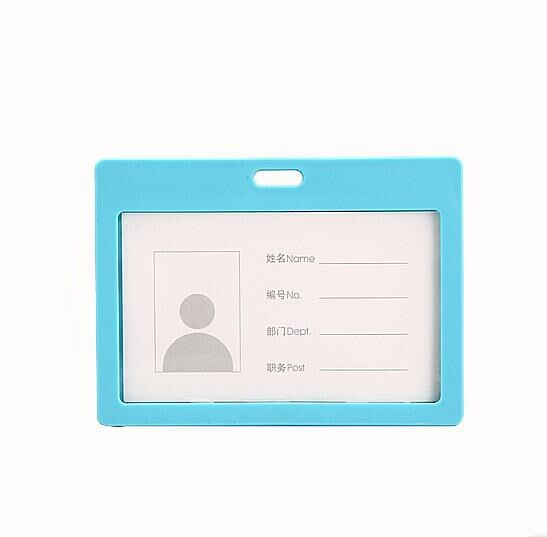 54*90mm Horizontal Work ID Card Holder for Company Staff Factory Workers Pass Bus Card Cover Case Employee Badge Holder: NO.4