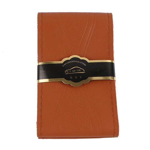 15 Inch/38 Cm Pu Lederen Auto Stuurhoes Anti-Slip O Shi Auto Stuurwiel gevlochten Stitch Op Wrap Met Naald Draad: Oranje