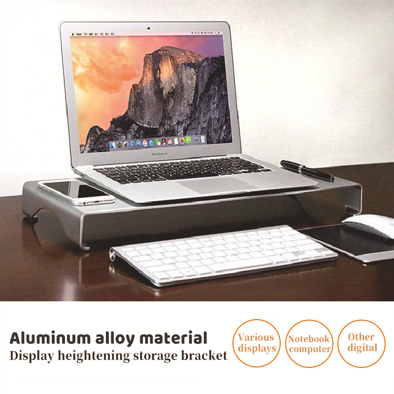 Aluminum alloy computer monitor increased storage bracket notebook stand computer base computer stand FOR offcie