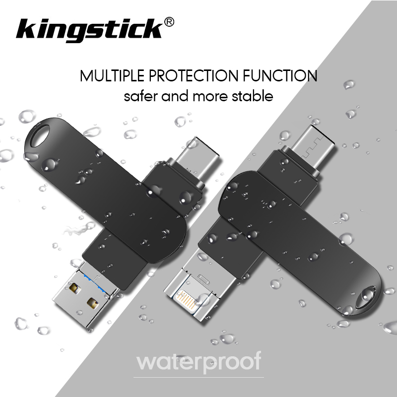 Clé USB pour iPhone X/8/7/7plus/6/6 s/5/SE/ipad OTG TypeC clé USB 8GB 16GB 32GB 64GB 128GB
