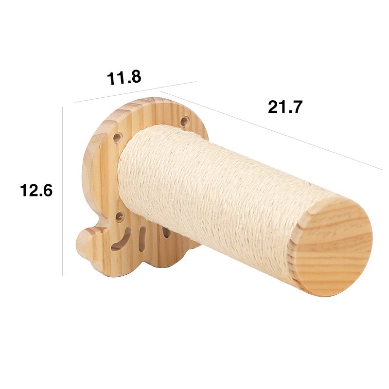 Hamaca montada en la pared para gatos, estante grande de madera para rascar, poste de escalada, muebles colgantes, camas para dormir, casa del árbol: WW1155