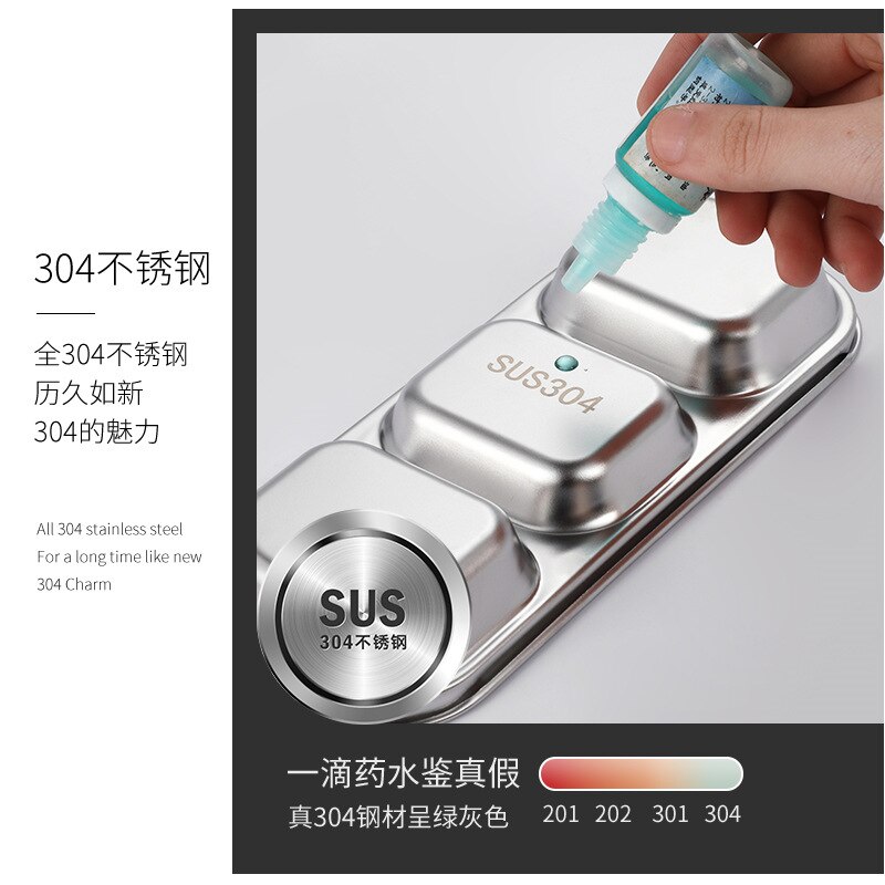 Sauce Dish Appetizer Serving Tray 304 Stainless Steel Sauce Dishes Spice Plates Kitchen Supplies Plates Spice Dish Plate